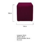 Kit 02 Puffs Decorativos Dado Suede Bordô - Amarena Móveis