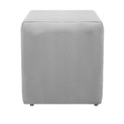 Kit 02 Puffs Decorativos Dado Suede Cinza - Amarena Móveis