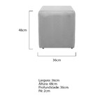 Kit 02 Puffs Decorativos Dado Suede Cinza - Amarena Móveis