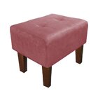 Kit 02 Puffs Decorativos Livia Pé Chanfrado Suede Rose – D'ro