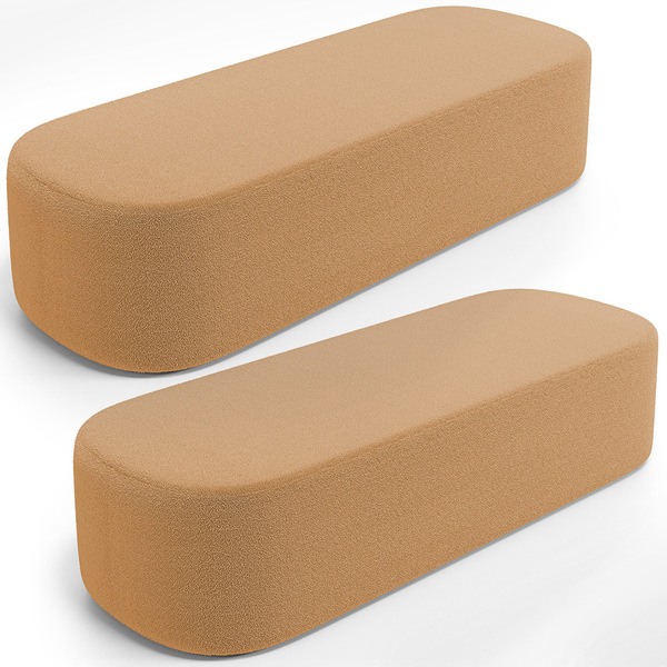 Kit 02 Puffs Decorativos Orgânicos Para Living Quarto 160cm D