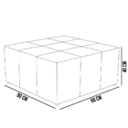 Kit 02 Puffs Decorativos Para Sala De Estar Quadrado Milano 9