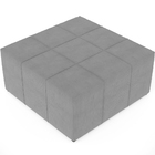 Kit 02 Puffs Decorativos Para Sala De Estar Quadrado Milano 9