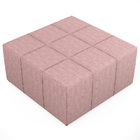 Kit 02 Puffs Decorativos Para Sala De Estar Quadrado Milano 9