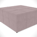 Kit 02 Puffs Decorativos Para Sala De Estar Quadrado Milano 9