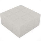 Kit 02 Puffs Decorativos Para Sala De Estar Quadrado Milano 9