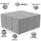 Kit 02 Puffs Decorativos Para Sala De Estar Quadrado Milano 9