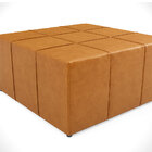 Kit 02 Puffs Decorativos Para Sala De Estar Quadrado Milano 9