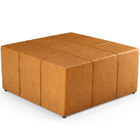 Kit 02 Puffs Decorativos Para Sala De Estar Quadrado Milano 9