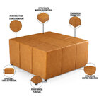 Kit 02 Puffs Decorativos Para Sala De Estar Quadrado Milano 9