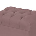 Kit 02 Puffs Decorativos París L02 Luis Xv Capitone Suede Ros