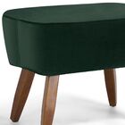 Kit 02 Puffs Decorativos Pés De Madeira Fixo Juliet D02 Algod