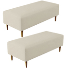 Kit 02 Puffs Decorativos Sala De Estar Bali W01 Pés Palito 12