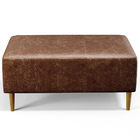 Kit 02 Puffs Decorativos Sala De Estar Cléo W01 Pés Palito 90