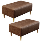 Kit 02 Puffs Decorativos Sala De Estar Cléo W01 Pés Palito 90