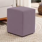 Kit 02 Puffs Decorativos Sala De Estar Quadrado 36x47cm Velud