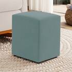 Kit 02 Puffs Decorativos Sala De Estar Quadrado 36x47cm Velud