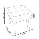 Kit 02 Puffs Elisa Suede Marrom Pés Palito – D'rossi