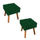 Kit 02 Puffs Elisa Suede Verde Pés Palito – D'rossi