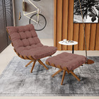 Kit 02 Puffs Giratório Costela Veludo Base Madeira Ma30 - D'r