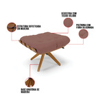 Kit 02 Puffs Giratório Costela Veludo Base Madeira Ma30 - D'r