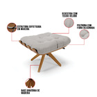 Kit 02 Puffs Giratório Costela Veludo Base Madeira Ma30 - D'r