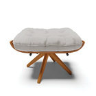 Kit 02 Puffs Giratório Costela Veludo Base Madeira Ma30 - D'r