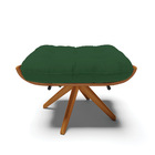 Kit 02 Puffs Giratório Costela Veludo Base Madeira Ma30 - D'r