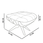 Kit 02 Puffs Giratório Costela Veludo Luxo Base Madeira Ma30