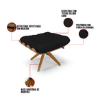 Kit 02 Puffs Giratório Costela Veludo Preto A81 Luxo Base Mad