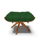 Kit 02 Puffs Giratório Costela Veludo Verde A136 Luxo Base Ma