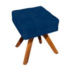 Kit 02 Puffs Giratório Elisa Suede Base Madeira Mm30 D03 - D'