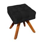 Kit 02 Puffs Giratório Elisa Suede Base Madeira Mm30 D03 - D'