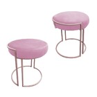 Kit 02 Puffs Love Suede Base Rosê D'rossi - Rosa Bebê