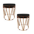 Kit 02 Puffs Multiuso Com Mesa Babu 2 Em 1 Suede Preto Base C