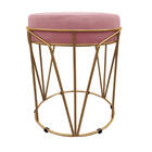 Kit 02 Puffs Multiuso Com Mesa Babu 2 Em 1 Suede Rose Base Do