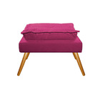 Kit 02 Puffs Opala Palito Mel Suede Pink - Amarena Móveis