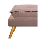 Kit 02 Puffs Opala Palito Mel Suede Rosê - Amarena Móveis