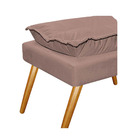 Kit 02 Puffs Opala Palito Mel Suede Rosê - Amarena Móveis