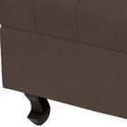 Kit 02 Puffs París L02 Luis Xv Capitone Suede Marrom Pés Made