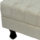 Kit 02 Puffs París L02 Luis Xv Capitone Tecido Linho Pés Made