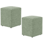 Kit 02 Puffs Quadrado Decorativo Sala De Estar L02 Bouclê Oli