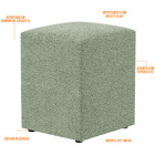 Kit 02 Puffs Quadrado Decorativo Sala De Estar L02 Bouclê Oli