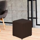 Kit 02 Puffs Quadrado L02 Decorativo Sala De Estar Suede Marr