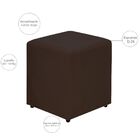 Kit 02 Puffs Quadrado L02 Decorativo Sala De Estar Suede Marr