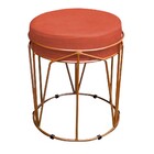 Kit 02 Puffs Redondo Aramado Íris Suede Terracota - Amarena M