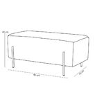 Kit 02 Puffs Retangular Decorativo Status 90x45 D02 Pés De Aç