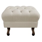 Kit 02 Puffs Retrô Luis Xv Suede Bege - Amarena Móveis
