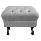 Kit 02 Puffs Retrô Luis Xv Suede Cinza - Amarena Móveis