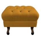 Kit 02 Puffs Retrô Luis Xv Suede Mostarda - Amarena Móveis